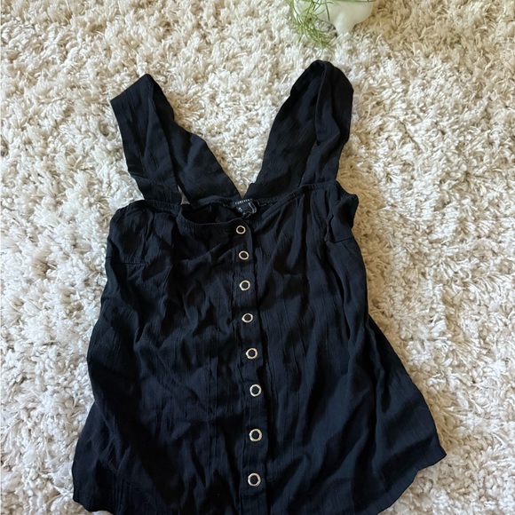 Forever 21 Midnight Black Buttoned Tank Top - Picture 6 of 6